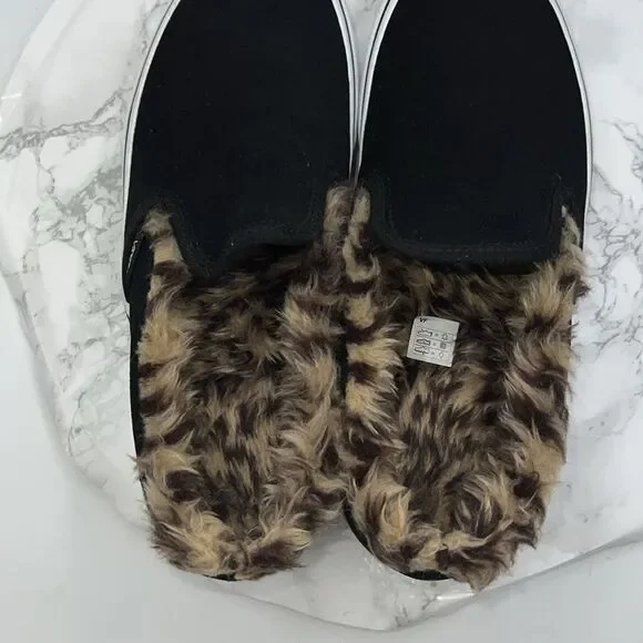 Vans Black and White Slip-On Sneakers - Picture 5 of 9